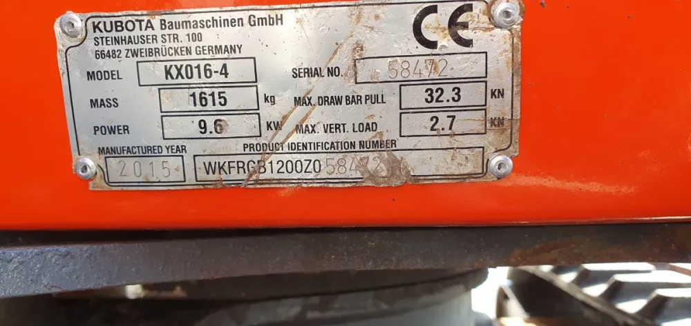 Kubota KX 016-4 gumihevederes forgókotrógép - Image 7